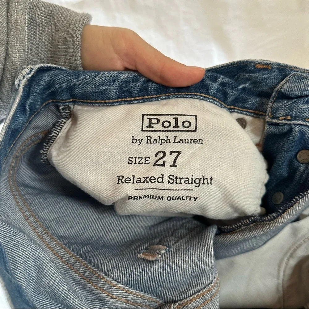 XSOLDX Polo by Ralph Lauren High Rise Relaxed Straight Jeans in Lebec Wash - Picture 13 of 14